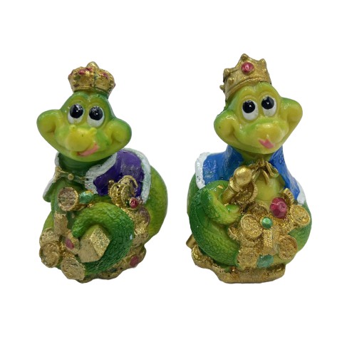 Сувенір керамічний Змія-Король із золотом 24038 7,5 см (В асортименті)