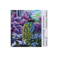 Алмазна мозаїка за номерами Павлін 70595_BGLE, 40x50 см
