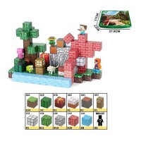 Конструктор магнітний Minecraft, LZCK084, 97 елементів, фігурки героїв