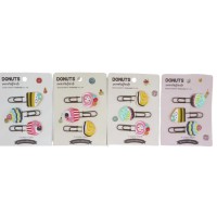 Закладка-скріпка для книг силіконова Смаколики, 3 шт., 6.3 см