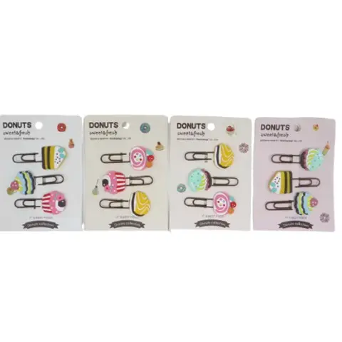 Закладка-скріпка для книг силіконова Смаколики, 3 шт., 6.3 см