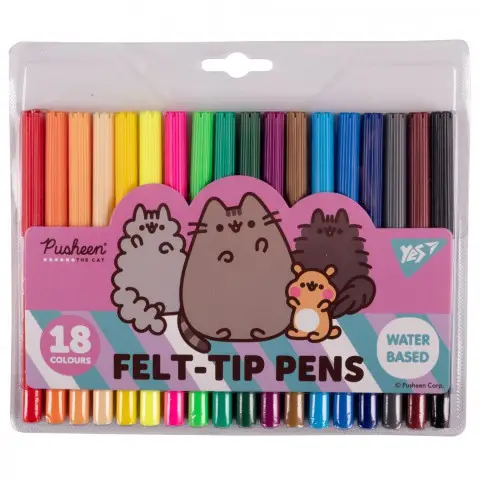 Фломастери Yes Pusheen Friends, 18 кольорів