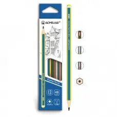 Карандаш чернографитовый Acmeliae Полосы, HB, шестигранный корпус, 12 шт.