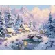Картина за номерами Зимовий затишок серед гір Ideyka 40×50 см КНО6422