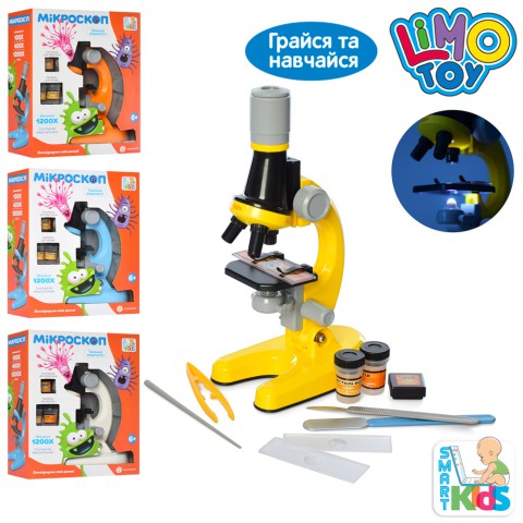 Мікроскоп Limo Toy, SK0026ABCD, зі світловими ефектами, пробірки, скло, інструмент (В асортименті)