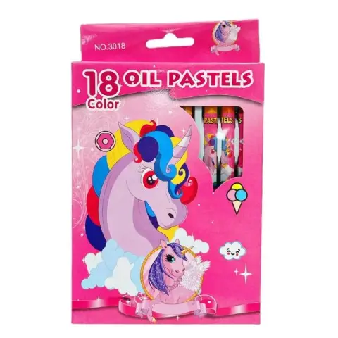 Пастель масляная Единороги, 18 цветов