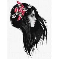 Набір для розпису по номерах Пташка, 30x40 см, КНО2603