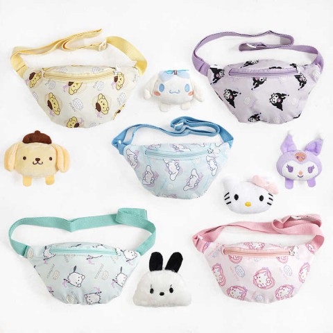 Сумочка-бананка, одне відділення, м’який значок, C68147 (В асортименті)