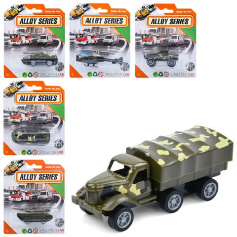 Машина військова техніка, 7 см, на листі, 15x12x4 см (В асортименті)