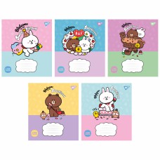 Зошити учнівські формату А5 12 аркушів клітинка Yes Line Friends. Sweetieland, 25 шт. в упаковці