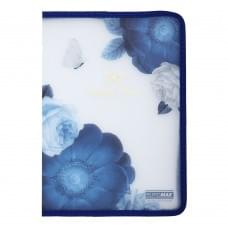 Папка-конверт на блискавці ARABESKI, А4, матовий напівпрозорий пластик, темно-синій, ціна за 2 шт. //