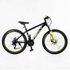Велосипед Спортивний Corso «Next» 26" дюймів рама алюмінієва 15’’, перемикачі Shimano, 21 швидкість, зібран на 75% /1/
