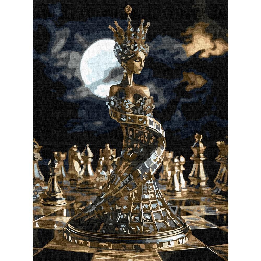 Набір для розпису по номерах "Хід королеви" Ideyka 30х40см КНО8560
