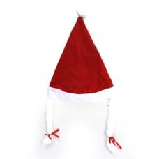 Колпак новогодн.красн."Косички" 27*38см, 1шт/этик.