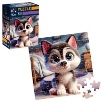 Пазли De.tail Малий хаскі, 64 деталі, DT1234-16