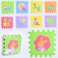 Килимок Мозаїка EVA, 9дет, (9мм, 30-30см), пазлы, в п/е 30-30-8см /12/