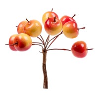 Яблука декоративні Yes! Fun жовті глянцеві, 20 мм, 9 шт в пучку