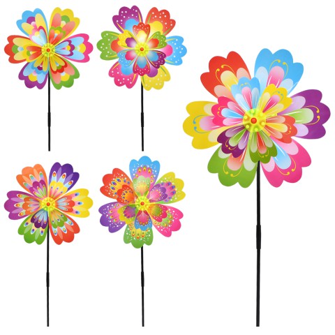 Вітрячок квітка, діаметр 31 см, паличка 52 см, 32x31x3 см (В асортименті)