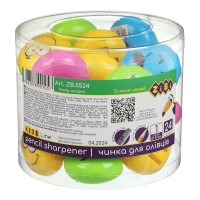 Чинка Smile, із контейнером, 1 отвір, пластиковий корпус, KIDS Line, 24 шт. (В асортименті)