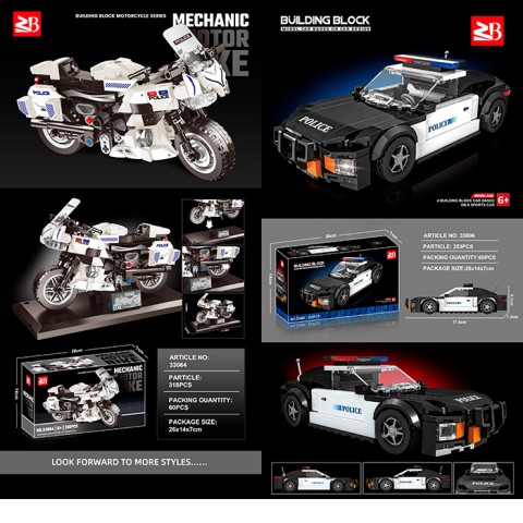 Конструктор поліція мотоцикл 318 деталей 33006-4