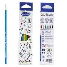 Карандаши цветные Acmeliae, 6 цветов, треугольный корпус, 3 мм