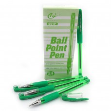 Ручка шар. масл."Tianjiao" 1мм, зелен., грип, ціна за 24 шт. //
