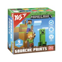 Фарби гуашеві Yes Minecraft, 9 кольорів, 20 мл, 230406