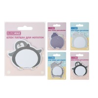 Блок для нотаток Funny Animals, з клейким шаром, 75x75 мм, 30 аркушів, 2 шт. в упаковці