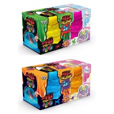 В'язка маса "2 в 1 "mega stretch slime" та "fluffy slime" рос/укр (6) danko toys