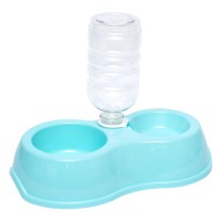 Миска подвійна для тварин пластикова 28×6 см