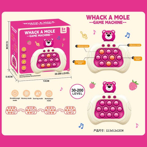 Розважальна гра Pop It, звуки, мелодії, озвучування англійською мовою, підсвічування, 699D16