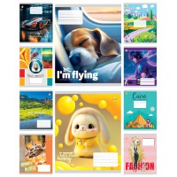 Зошити учнівські 12 аркушів клітинка ТЕ41101, 25 шт. в упаковці