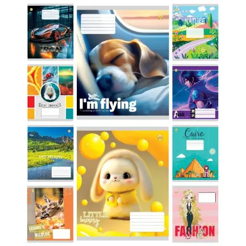 Тетради ученические 12 листов клетка ТЕ41101, 25 шт. в упаковке