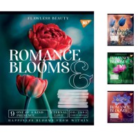 Зошити учнівські 48 аркушів лінія. YES Romance blooms 10 шт. в упаковці