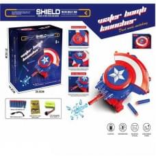 Щит-пістолет діаметр 25см, автоматичний, стріляє м'якими патронами та орбізами, акумулятор 7.4 V, окуляри, 10 м'яких патронів, пачка орбізів YM1929D