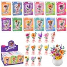 Конструктор квіти, букет, від 128дет, в кор-ці, (12видів) /12/144/12шт в кор. 25-13-17см