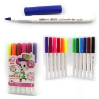 Набір фломастерів-пензлів Mouse, 12 шт., 12 кольорів, пластиковий бокс