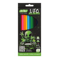 Олівці кольорові KIDS LINE UFO, 12 кольорів, трикутний корпус