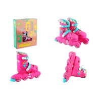 Ролики, розмір 26-29, рожевий, PU колеса, діаметр коліс 6 см