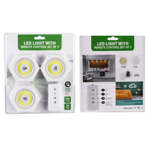 Світильник модульний настінний з пультом 3 шт 1+3-6COB