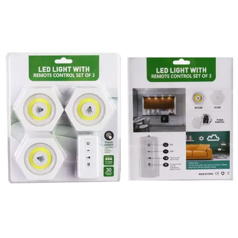 Світильник модульний настінний з пультом 3 шт 1+3-6COB