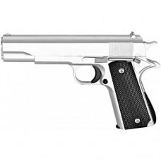Страйкбольний пістолет Galaxy Colt M1911 Classic метал пластик срібло з пульками і кобурой, вага 625 г G13S