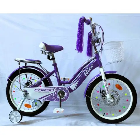 Велосипед дитячий 18" Corso Nice NC-18100 дискові гальма, зібраний 85%
