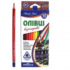 Набір олівцем. "профі-арт" європ j. Otten, 12кол. 3, 5мм, трикутний. Корп. Висувні. Короб. Ua