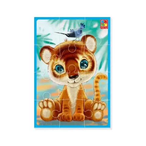 Гра розвиваюча Vladi Toys м’які пазли А5 Малюк зможе Тигреня (укр)