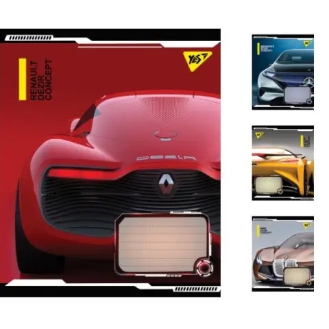 Зошити учнівські 48 аркушів лінія. YES Dezir concept 10 шт. в упаковці