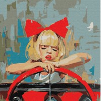 Набір для розпису по номерах Круте дівчисько, Ideyka, 50x50 см, КНО8573