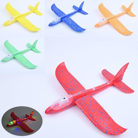 Літак, 47 см, світло (3 режими), пінопласт, 12.5x47x4.5 см (В асортименті)