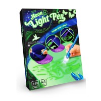 Набір для малювання ультрафіолетом Neon Light Pen з трафаретами, NLP-01-01, NLP-01-02