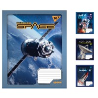 Зошити учнівські 18 аркушів лінія YES Space, 25 шт. в упаковці